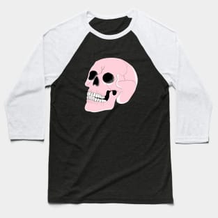 Pretty Pink Skull Baseball T-Shirt